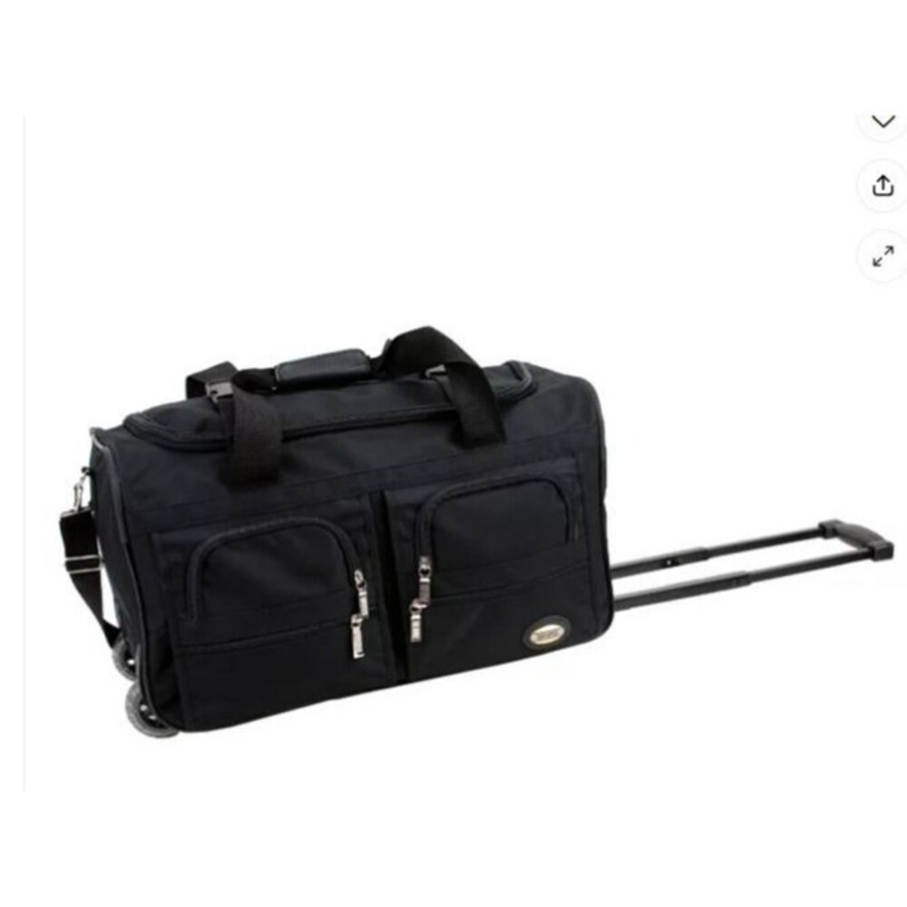 NWOT ROCKLAND PRD322-BLACK 22 Inch ROLLING DUFFLE BAG